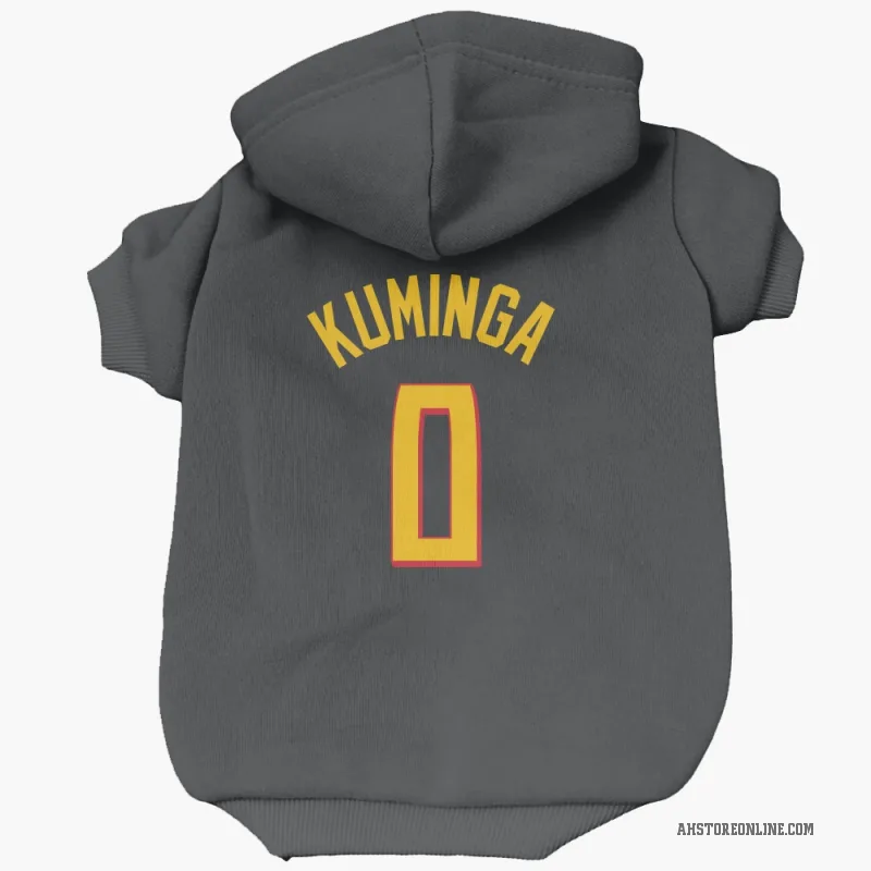 Jonathan Kuminga  Yellow Atlanta Hawks   Black Cat & Dog Pet Hoodie