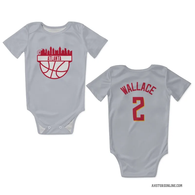 Keaton Wallace  White Atlanta Hawks   Newborn & Infant Bodysuit
