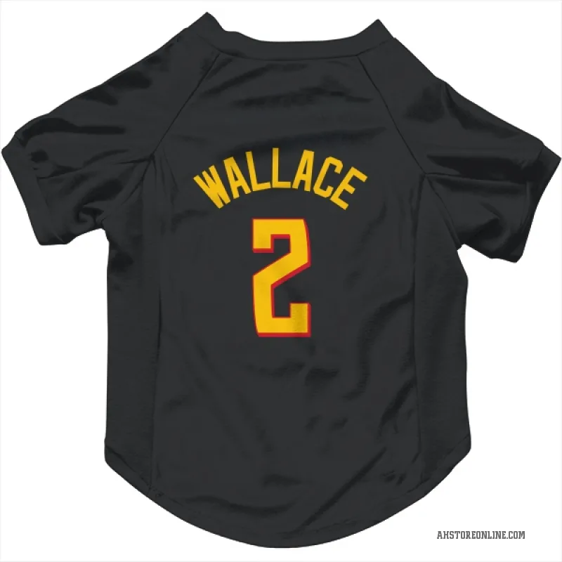 Keaton Wallace  Yellow Atlanta Hawks   Black Cat & Dog Pet Jersey