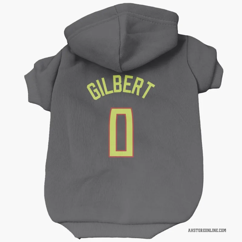 Keshon Gilbert  Gray Atlanta Hawks  Cat & Dog Pet Hoodie