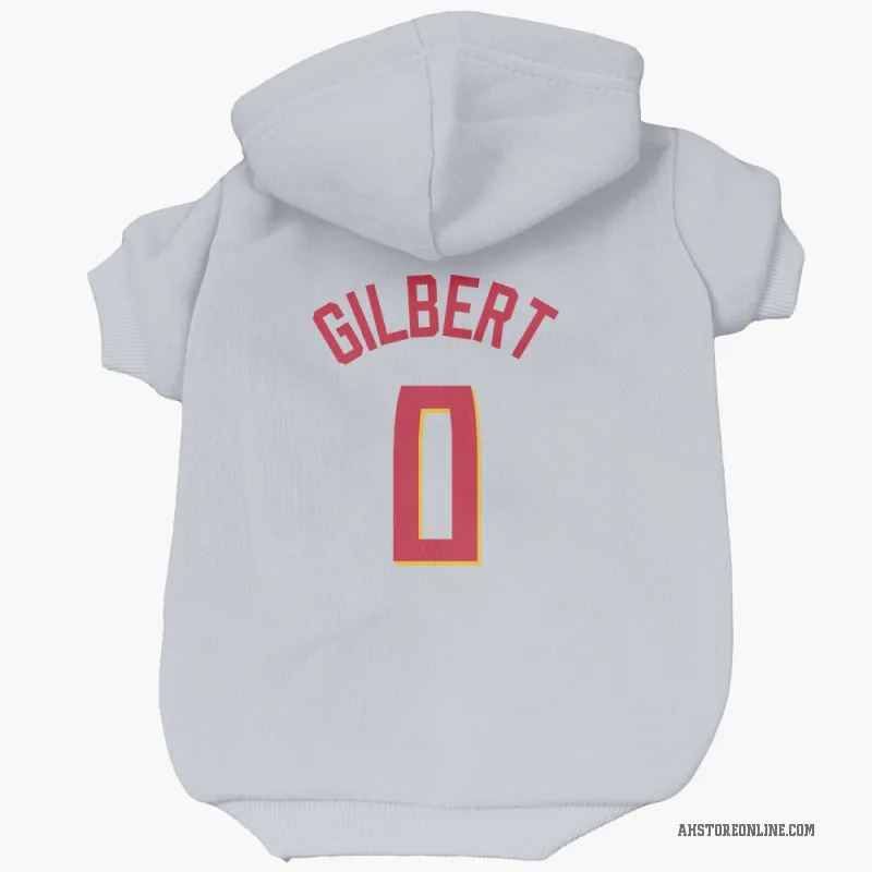Keshon Gilbert  White Atlanta Hawks   Cat & Dog Pet Hoodie