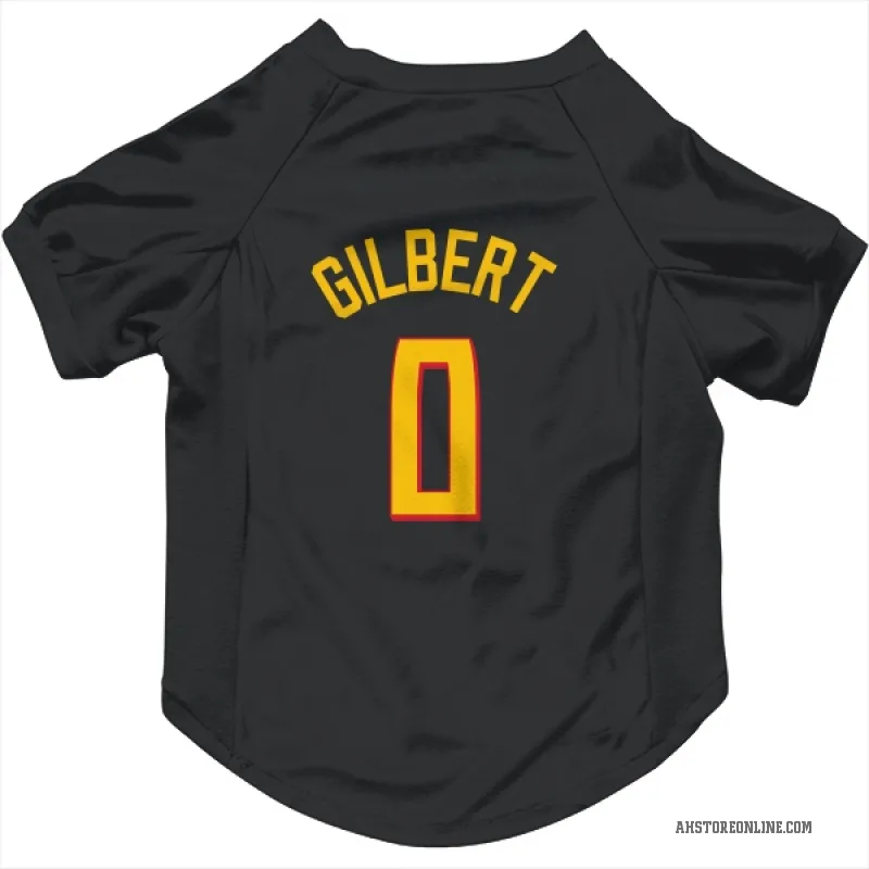 Keshon Gilbert  Yellow Atlanta Hawks   Black Cat & Dog Pet Jersey