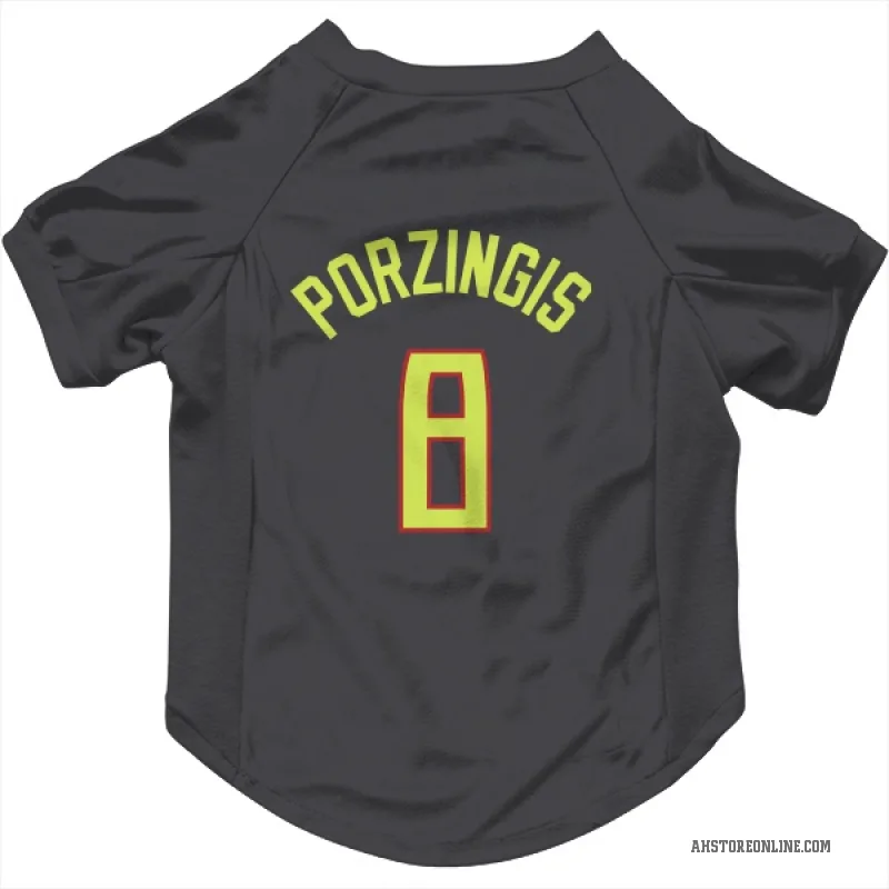Kristaps Porzingis  Gray Atlanta Hawks  Cat & Dog Pet Jersey