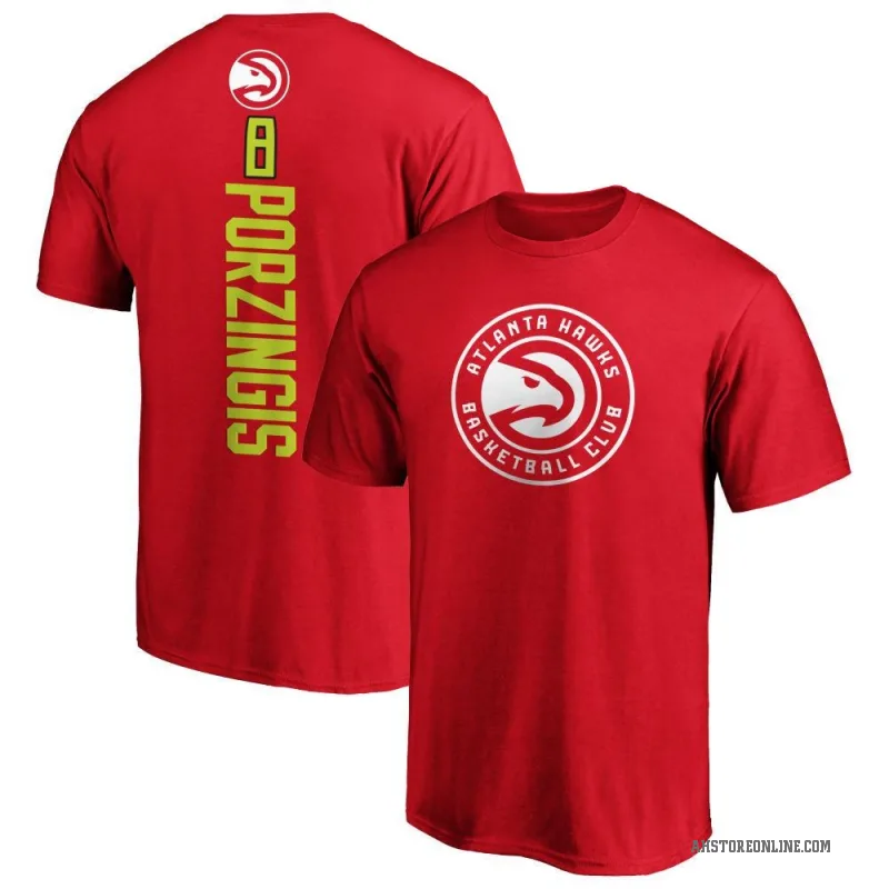 Kristaps Porzingis Men's Red Atlanta Hawks Backer T-Shirt