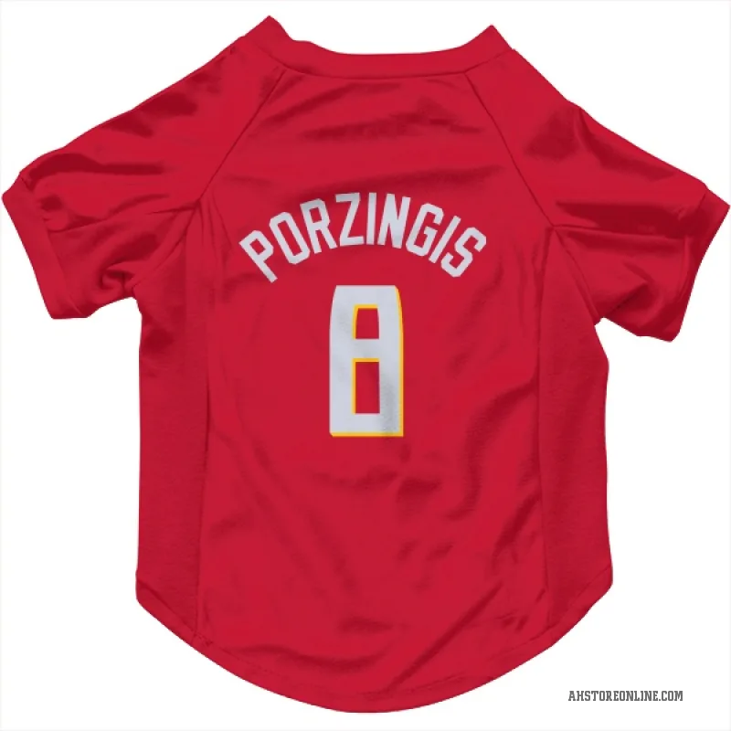 Kristaps Porzingis  Red Atlanta Hawks   Cat & Dog Pet Jersey