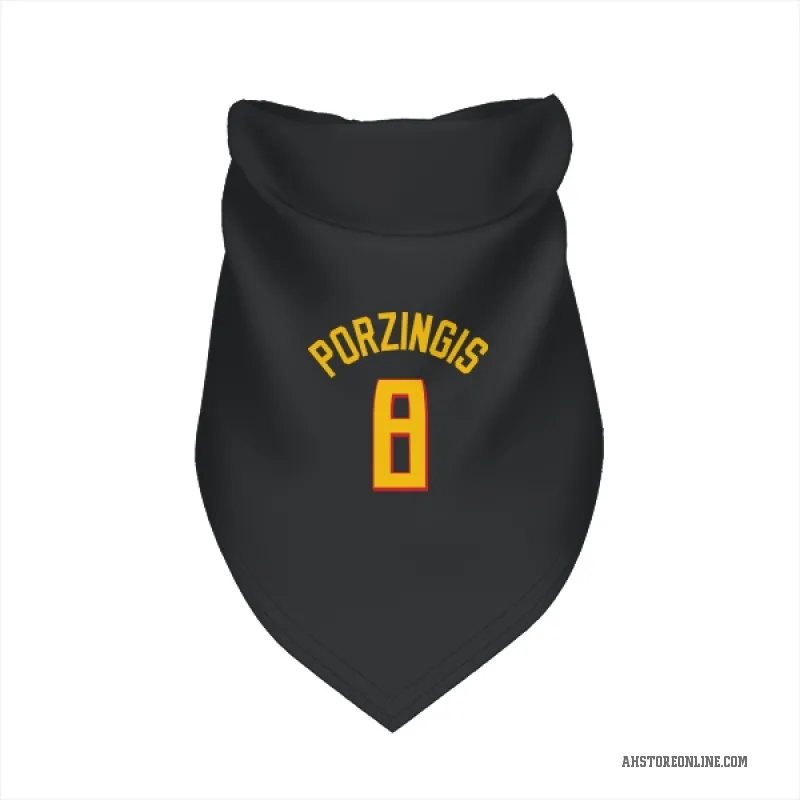Kristaps Porzingis  Yellow Atlanta Hawks   Black Cat & Dog Pet Bandana