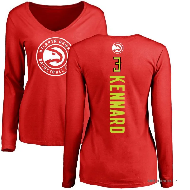 Luke Kennard Women's Red Atlanta Hawks Backer Long Sleeve T-Shirt