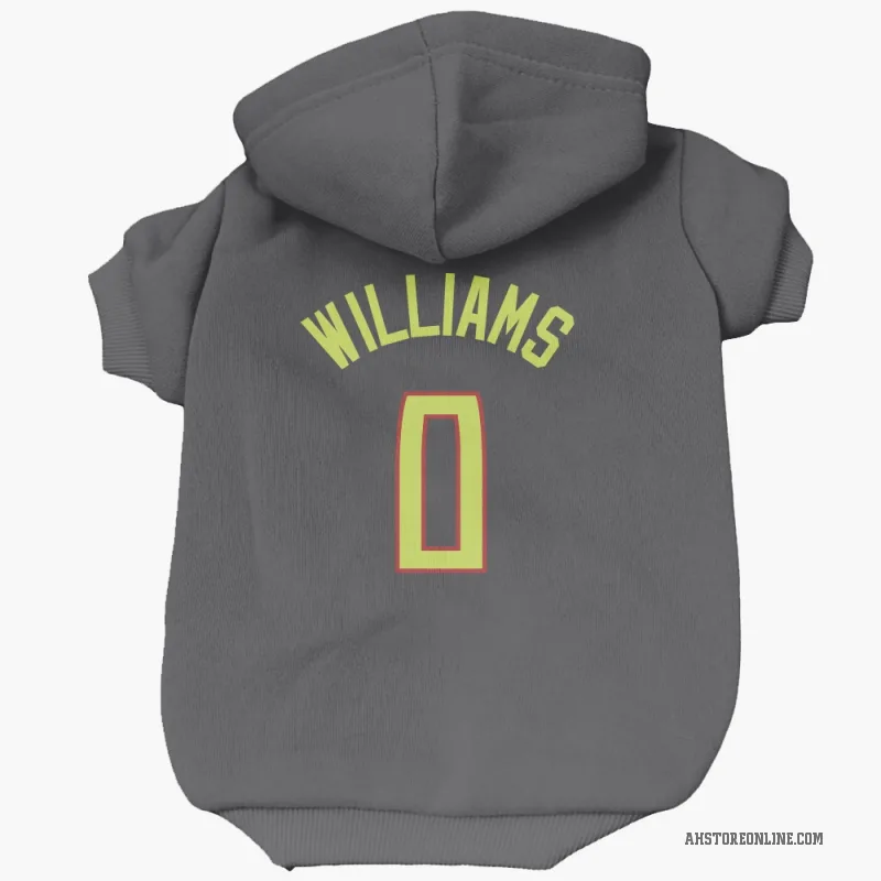 Malik Williams  Gray Atlanta Hawks  Cat & Dog Pet Hoodie