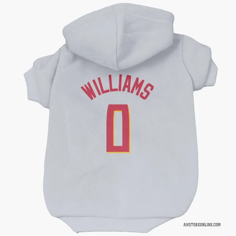 Malik Williams  White Atlanta Hawks   Cat & Dog Pet Hoodie