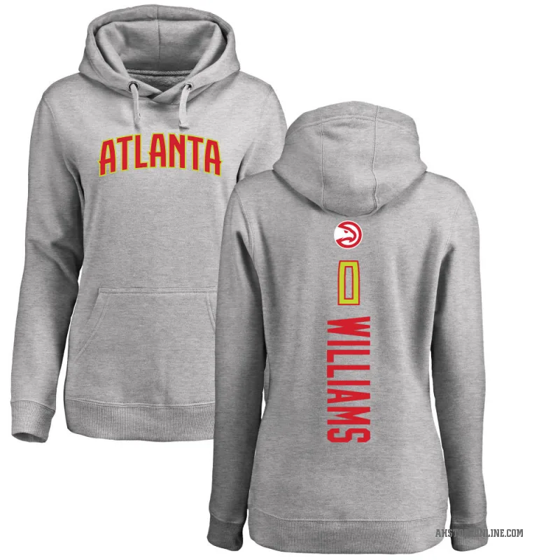 Malik Williams Women's Atlanta Hawks Branded Ash Backer Pullover Hoodie