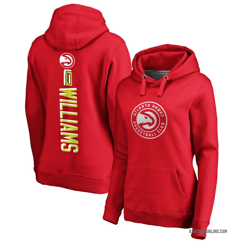 Malik Williams Women's Red Atlanta Hawks Branded Backer Pullover Hoodie