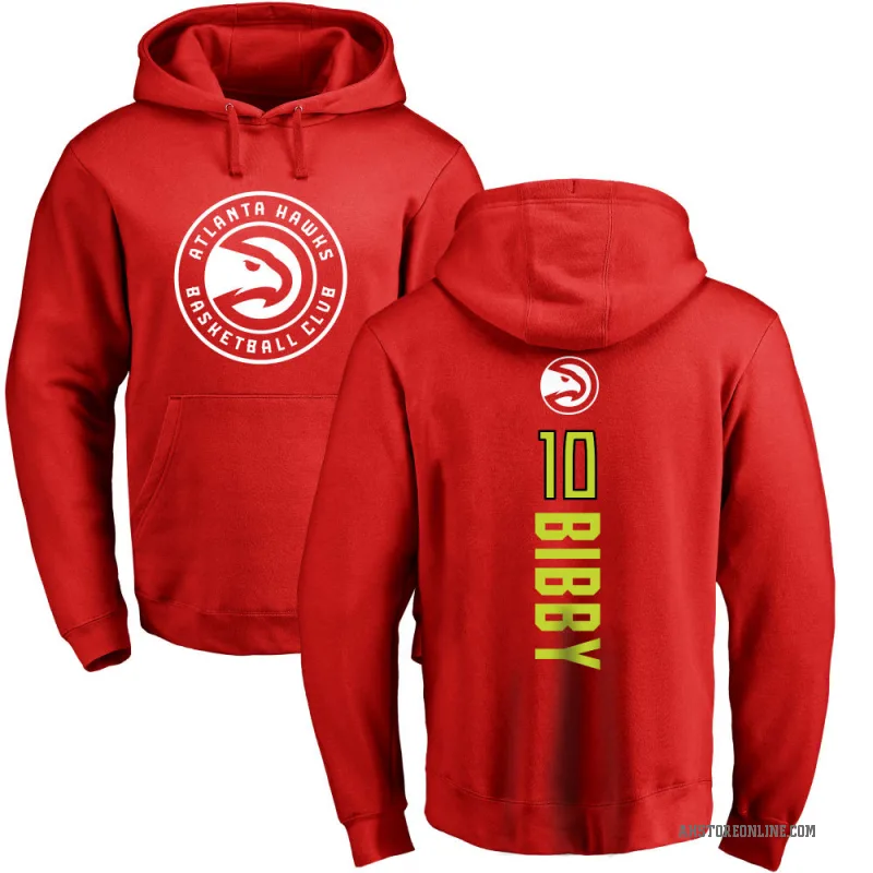Mike Bibby Men's Red Atlanta Hawks Branded Backer Pullover Hoodie