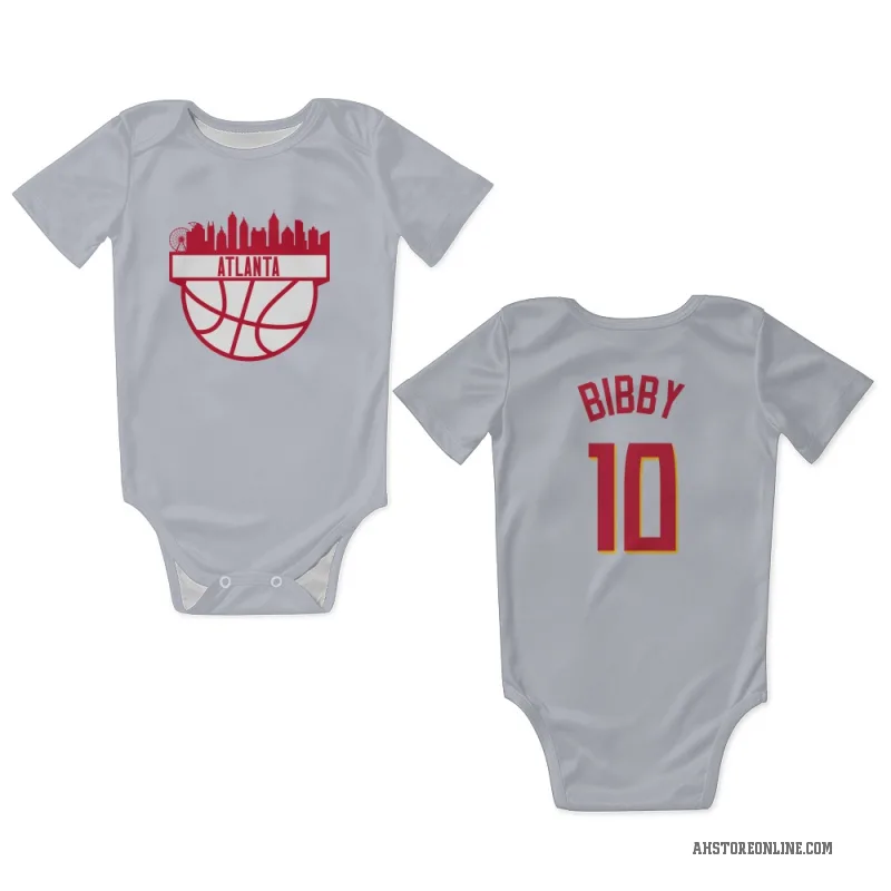 Mike Bibby  White Atlanta Hawks   Newborn & Infant Bodysuit