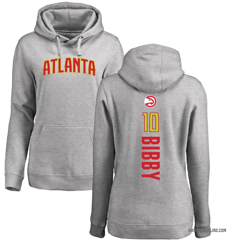 Mike Bibby Women's Atlanta Hawks Branded Ash Backer Pullover Hoodie