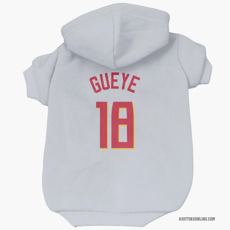Mouhamed Gueye  White Atlanta Hawks   Cat & Dog Pet Hoodie