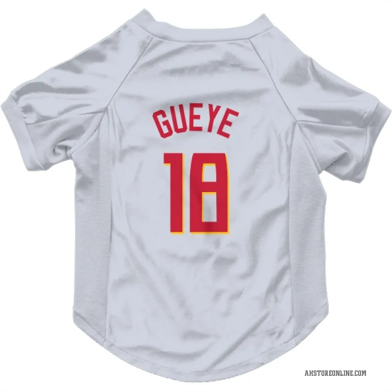 Mouhamed Gueye  White Atlanta Hawks   Cat & Dog Pet Jersey