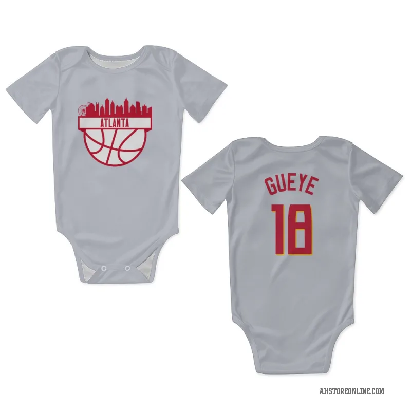 Mouhamed Gueye  White Atlanta Hawks   Newborn & Infant Bodysuit