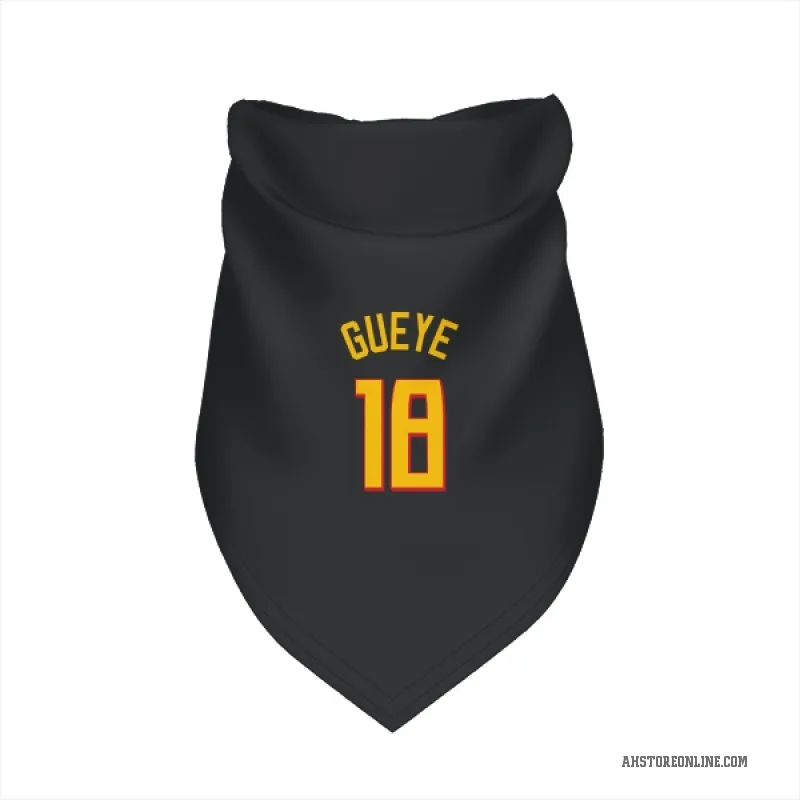 Mouhamed Gueye  Yellow Atlanta Hawks   Black Cat & Dog Pet Bandana
