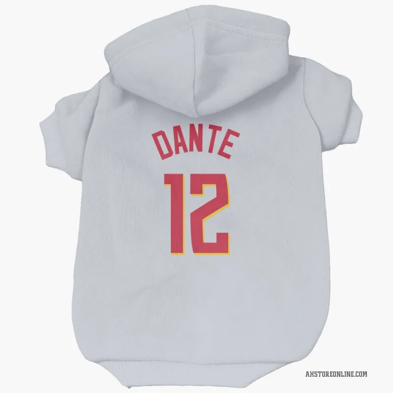 N'Faly Dante  White Atlanta Hawks   Cat & Dog Pet Hoodie