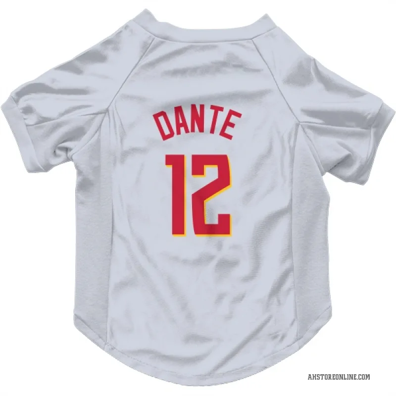 N'Faly Dante  White Atlanta Hawks   Cat & Dog Pet Jersey