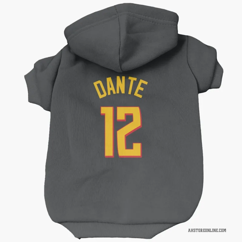 N'Faly Dante  Yellow Atlanta Hawks   Black Cat & Dog Pet Hoodie
