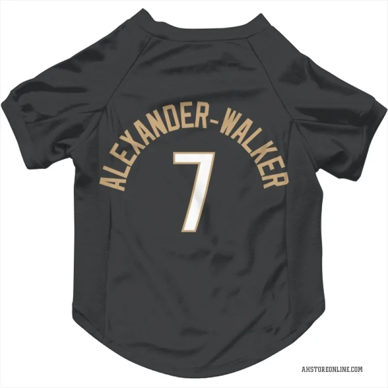 Nickeil Alexander-Walker  Black Atlanta Hawks  Cat & Dog Pet Jersey