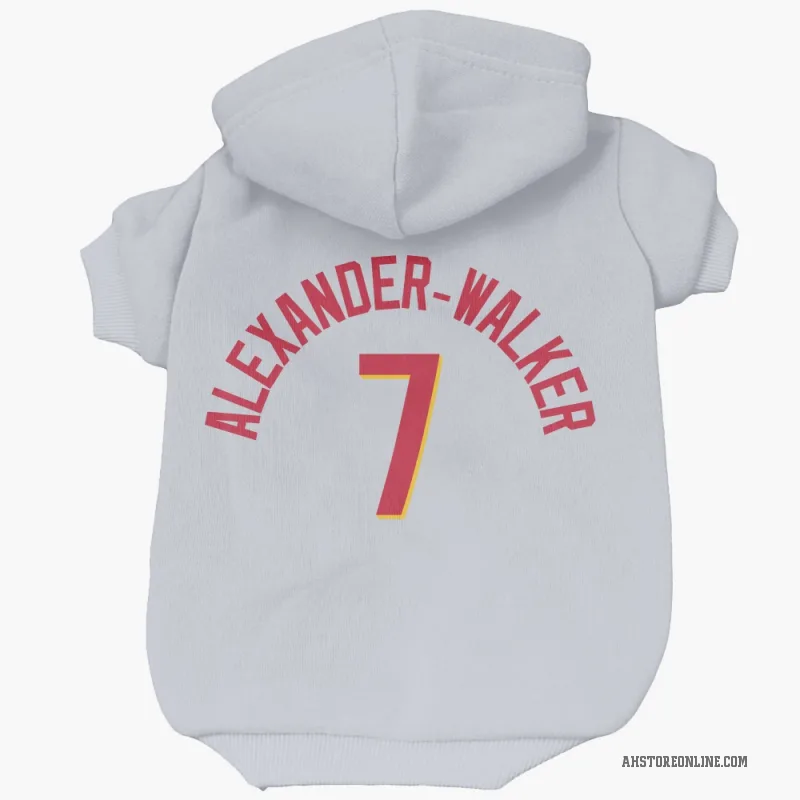 Nickeil Alexander-Walker  White Atlanta Hawks   Cat & Dog Pet Hoodie