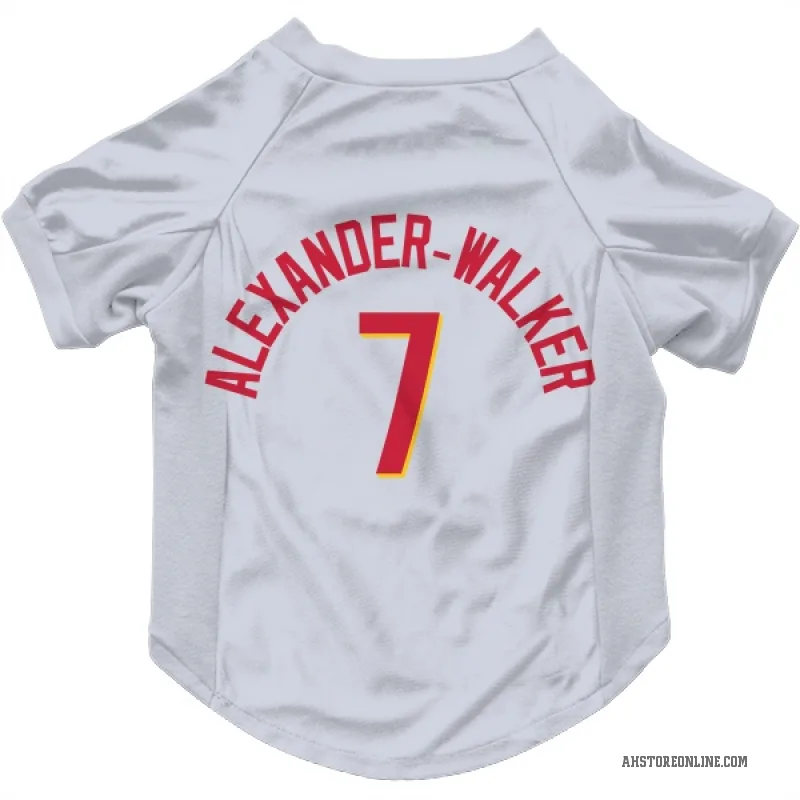 Nickeil Alexander-Walker  White Atlanta Hawks   Cat & Dog Pet Jersey