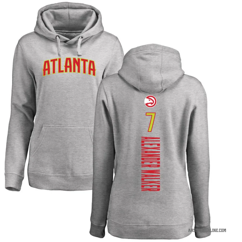 Nickeil Alexander-Walker Women's Atlanta Hawks Branded Ash Backer Pullover Hoodie