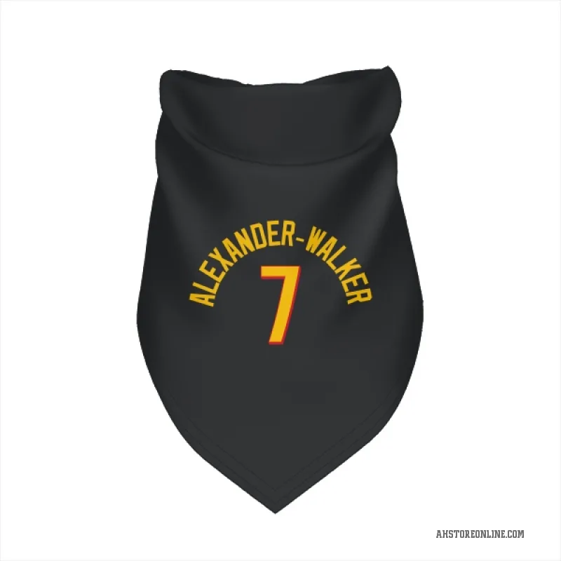 Nickeil Alexander-Walker  Yellow Atlanta Hawks   Black Cat & Dog Pet Bandana