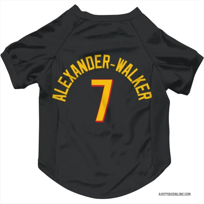 Nickeil Alexander-Walker  Yellow Atlanta Hawks   Black Cat & Dog Pet Jersey