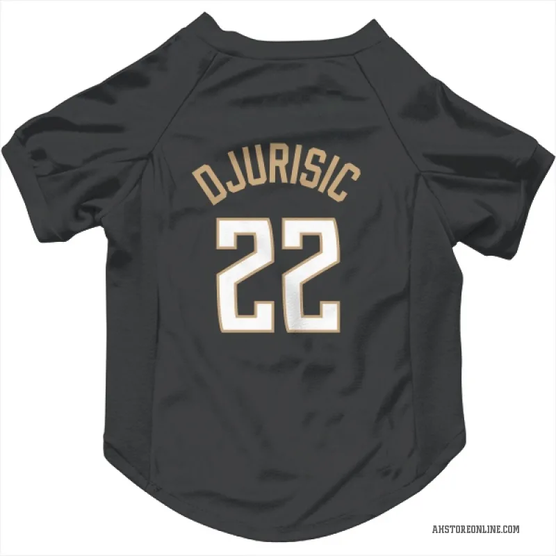 Nikola Djurisic  Black Atlanta Hawks  Cat & Dog Pet Jersey