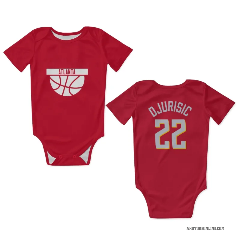 Nikola Djurisic  Red Atlanta Hawks   Newborn & Infant Bodysuit