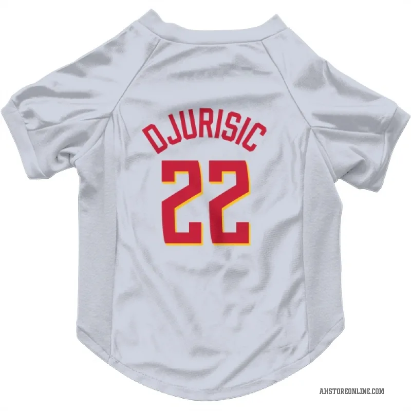 Nikola Djurisic  White Atlanta Hawks   Cat & Dog Pet Jersey