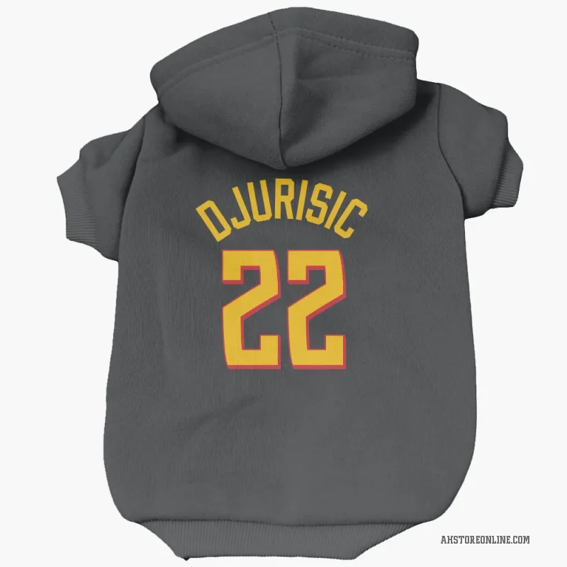 Nikola Djurisic  Yellow Atlanta Hawks   Black Cat & Dog Pet Hoodie