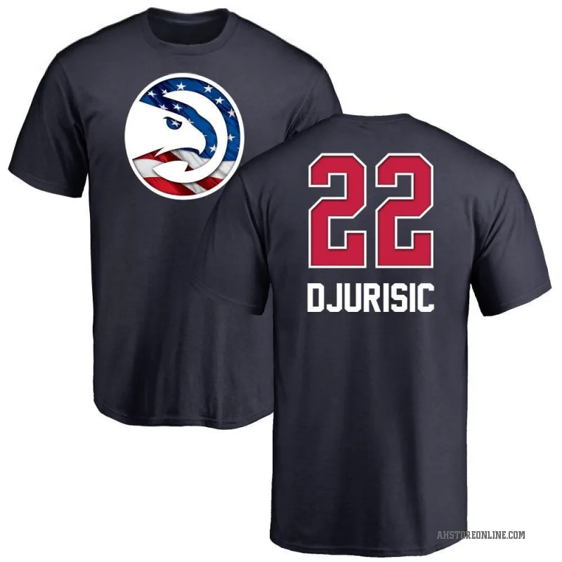 Nikola Djurisic Youth Navy Atlanta Hawks Name and Number Banner Wave T-Shirt