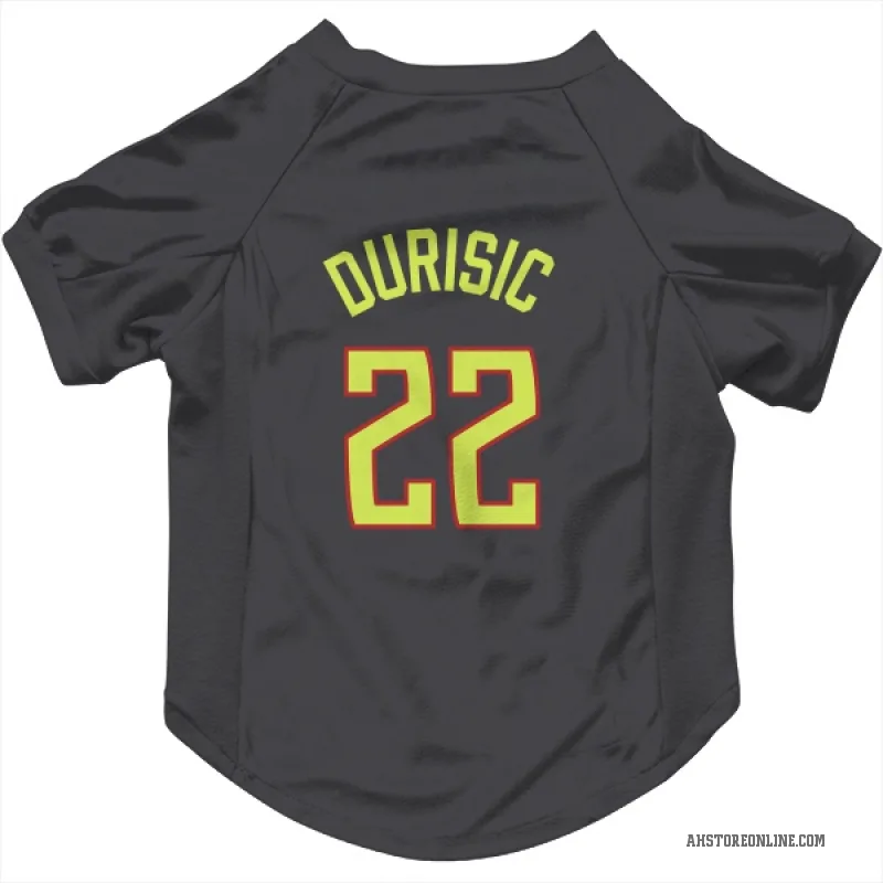 Nikola Durisic  Gray Atlanta Hawks  Cat & Dog Pet Jersey