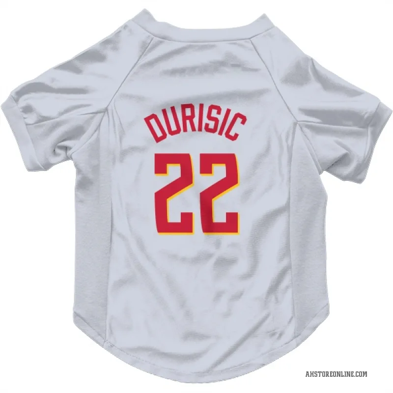 Nikola Durisic  White Atlanta Hawks   Cat & Dog Pet Jersey
