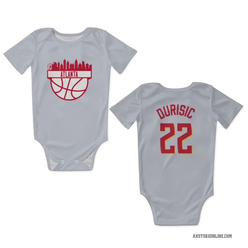 Nikola Durisic  White Atlanta Hawks   Newborn & Infant Bodysuit