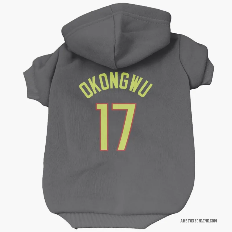 Onyeka Okongwu  Gray Atlanta Hawks  Cat & Dog Pet Hoodie
