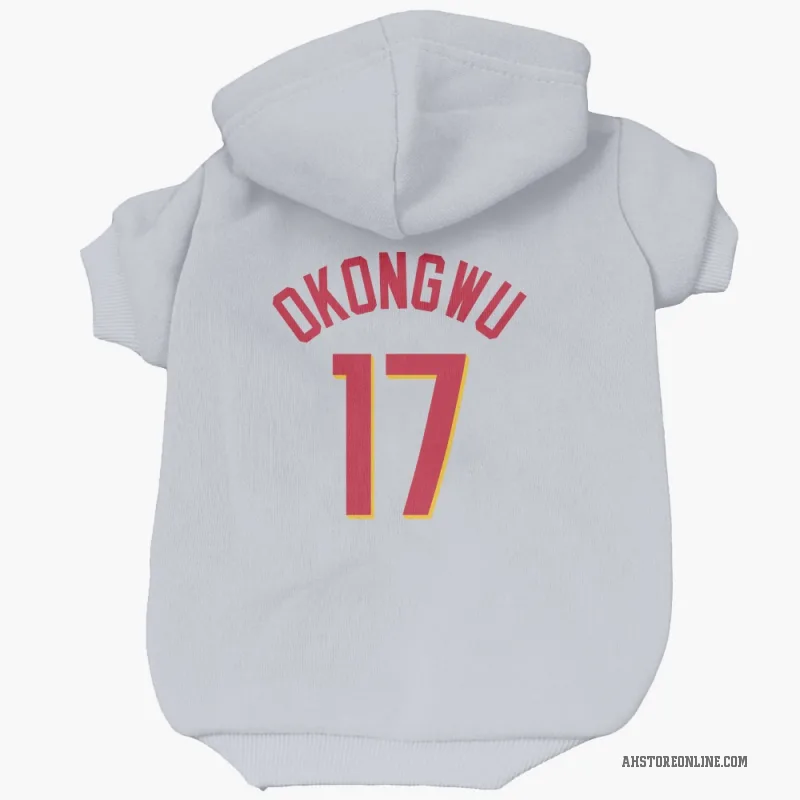 Onyeka Okongwu  White Atlanta Hawks   Cat & Dog Pet Hoodie