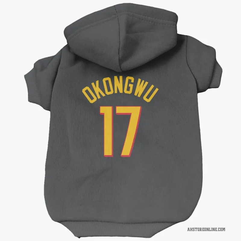 Onyeka Okongwu  Yellow Atlanta Hawks   Black Cat & Dog Pet Hoodie