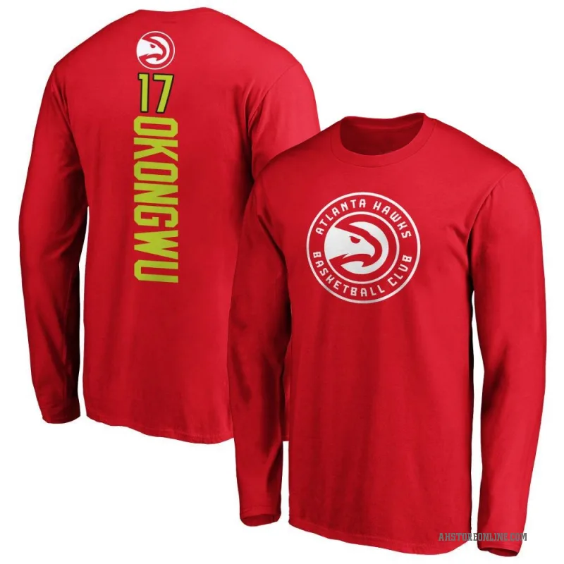 Onyeka Okongwu Youth Red Atlanta Hawks Backer Long Sleeve T-Shirt