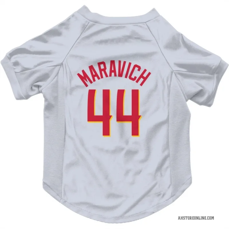 Pete Maravich  White Atlanta Hawks   Cat & Dog Pet Jersey