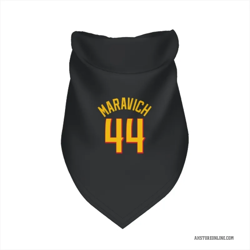 Pete Maravich  Yellow Atlanta Hawks   Black Cat & Dog Pet Bandana