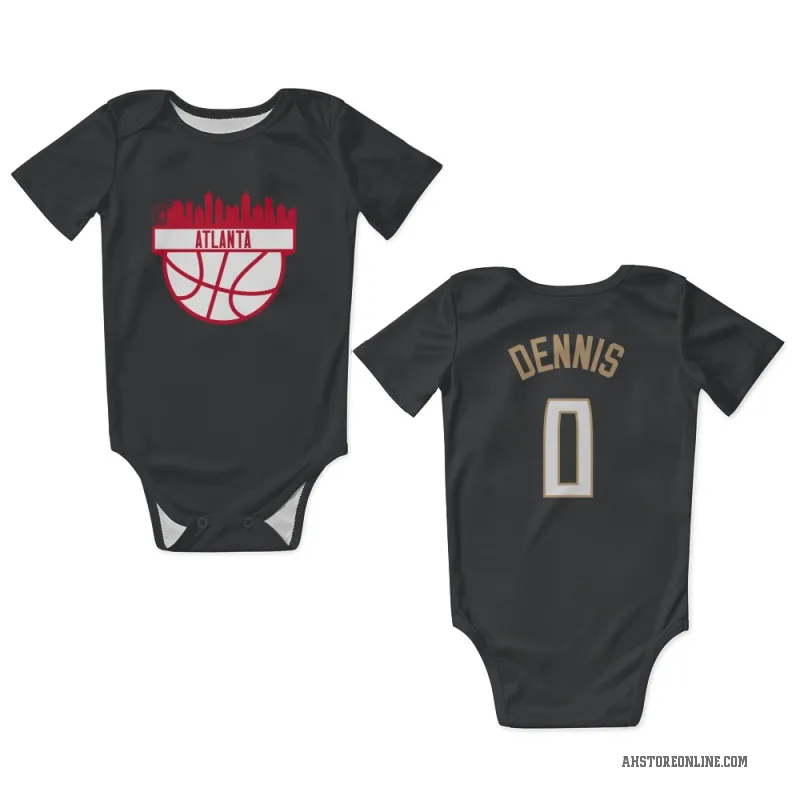 RayJ Dennis  Black Atlanta Hawks  Newborn & Infant Bodysuit