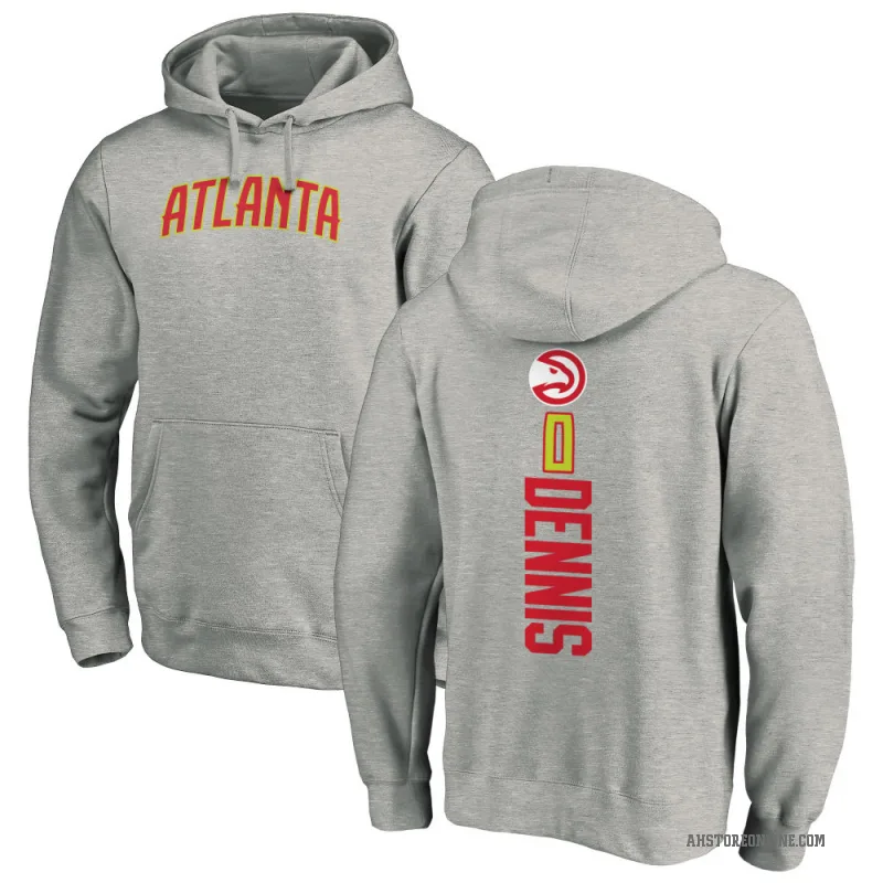 RayJ Dennis Men's Atlanta Hawks Branded Ash Backer Pullover Hoodie