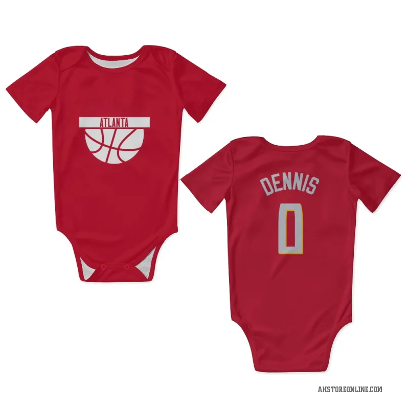 RayJ Dennis  Red Atlanta Hawks   Newborn & Infant Bodysuit