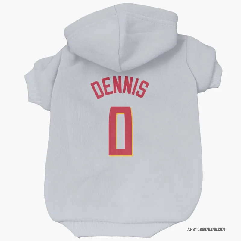 RayJ Dennis  White Atlanta Hawks   Cat & Dog Pet Hoodie