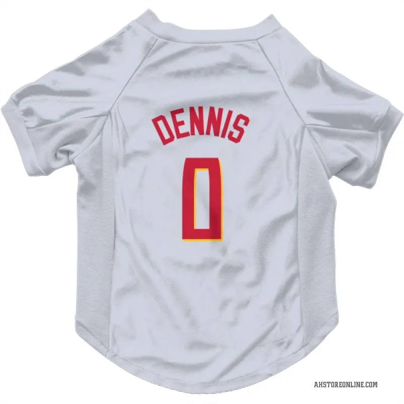 RayJ Dennis  White Atlanta Hawks   Cat & Dog Pet Jersey